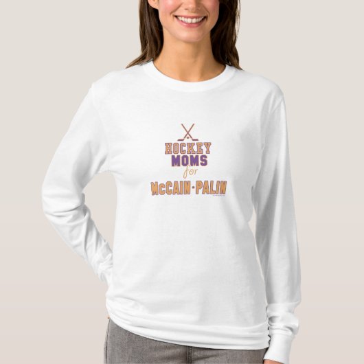 McCain PalinのTシャツのためのホッケーのお母さん Tシャツ (正面)