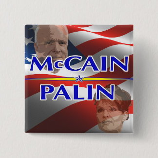 Mccain Palin正方形Pin 缶バッジ