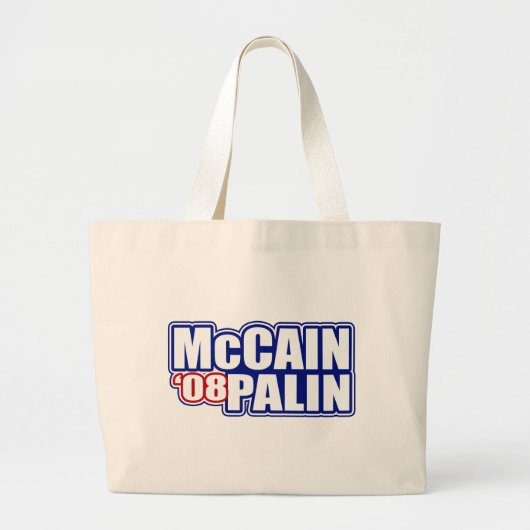McCain Palin 「08のトートバック ラージトートバッグ (正面)
