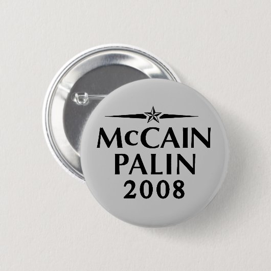 McCain Palin 2008ボタン 缶バッジ (正面&裏面)