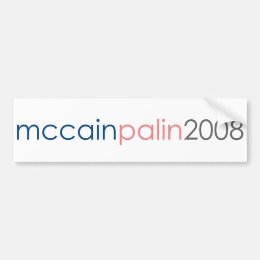 McCain Palin 2008年 バンパーステッカー (正面)