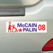 McCain Palin 2008年 バンパーステッカー (車上)