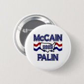 McCain Palin 2008年 缶バッジ (正面&裏面)