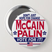 McCain Palin 2008年 缶バッジ (正面&裏面)