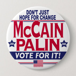 McCain Palin 2008年 缶バッジ