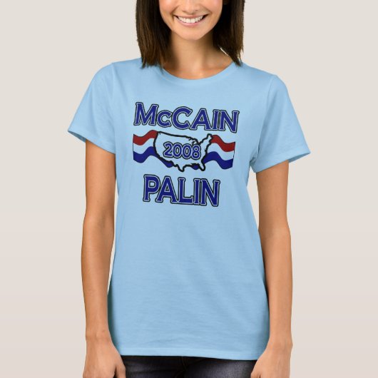 McCain Palin 2008枚のTシャツ Tシャツ (正面)