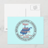 McCAIN WV RNCポストカード ポストカード (正面/裏面)