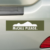 McCall Idahoお願い バンパーステッカー (車上)