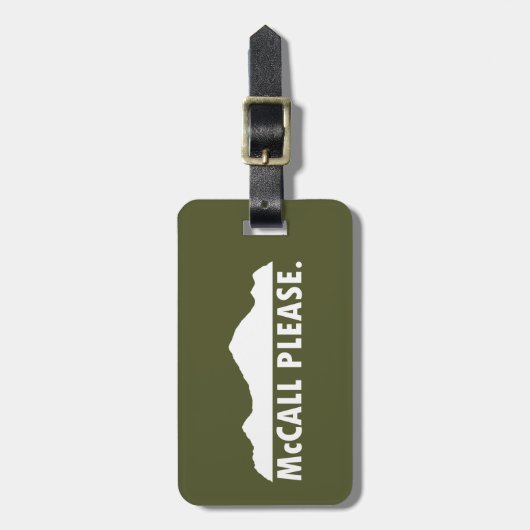 McCall Idahoお願い ラゲッジタグ (正面縦)