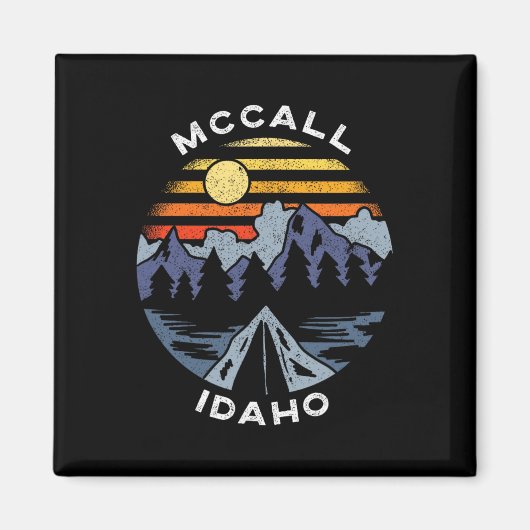 Mccall Idaho Mountains Vacation Camping Souvenir マグネット (正面)