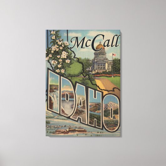 McCall, IdahoLarge Letter ScenesMcCall, ID キャンバスプリント (正面)