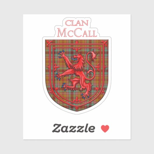 McCall Tartan Scottish Plaid Lion Rampant シール (シート)