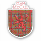 McCall Tartan Scottish Plaid Lion Rampant シール (正面)