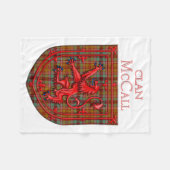 McCall Tartan Scottish Plaid Lion Rampant フリースブランケット (正面(横))