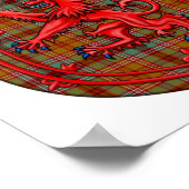 McCall Tartan Scottish Plaid Lion Rampant ポスター (角)