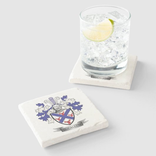 McCallumの家紋の紋章付き外衣 ストーンコースター (横)
