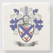 McCallumの家紋の紋章付き外衣 ストーンコースター (正面)