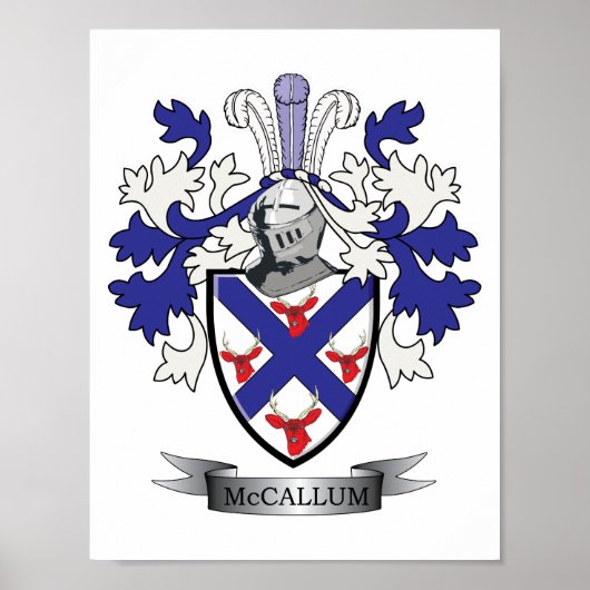 McCallum Family Crest Coat of Arms ポスター (正面)