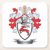 McCarthyの紋章付き外衣 スクエアペーパーコースター (正面)