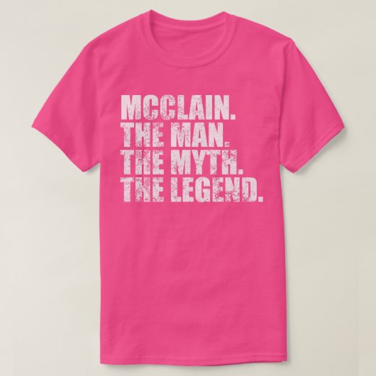 McclainMcclainファミリー名Mcclain姓Mccla Tシャツ (デザイン正面)
