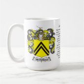 McClelland家族の紋章付き外衣 コーヒーマグカップ (左)