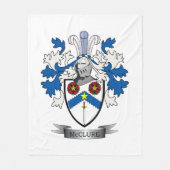 McClureの家紋の紋章付き外衣 フリースブランケット (正面)