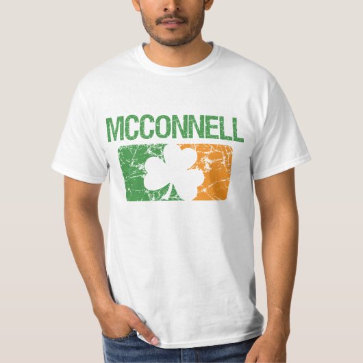 Mcconnellの姓のクローバー Tシャツ (正面)