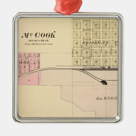 McCook、ネブラスカ メタルオーナメント (正面)