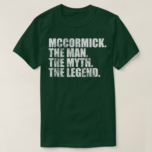 MccormickMccormickファミリ名Mccormick姓 Tシャツ (デザイン正面)