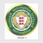 McCoughlan Shield & Celtic Cross Personalized シール (シート)