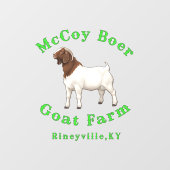 McCoy Boer Goat Farm ウィンドウサイン (シート)