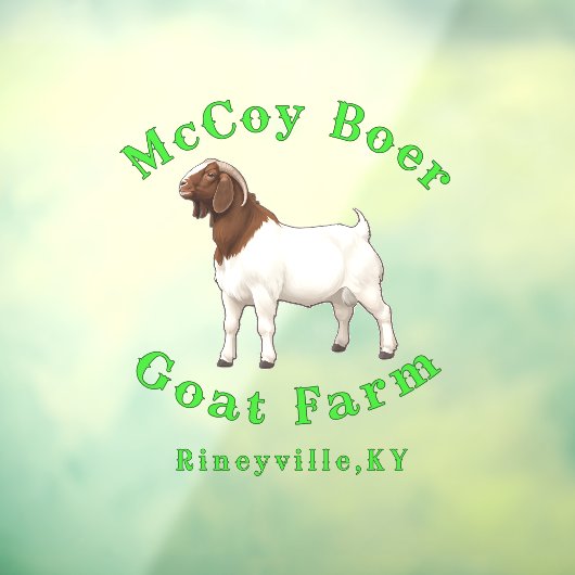 McCoy Boer Goat Farm ウィンドウサイン (シート3)