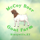 McCoy Boer Goat Farm ウィンドウサイン (シート3)