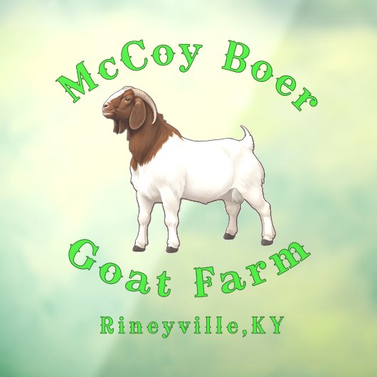 McCoy Boer Goat Farm ウィンドウサイン (シート3)