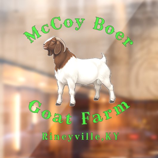 McCoy Boer Goat Farm ウィンドウサイン (シート2)