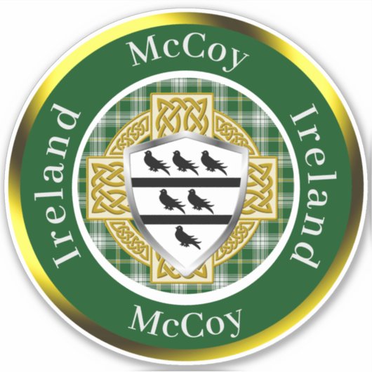 McCoy Shield & Celtic Cross Personalized シール (正面)