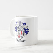 McCrackenの家紋の紋章付き外衣 コーヒーマグカップ (正面左)