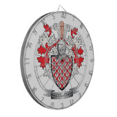 McCullochの家紋の紋章付き外衣 ダーツボード (正面左)