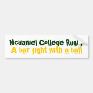 Mcdanielの大学ラグビー、球とのAのバーの戦い バンパーステッカー