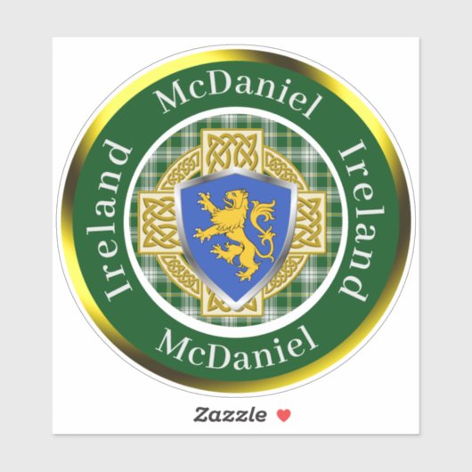 McDaniel Shield & Celtic Cross Personalized シール (シート)
