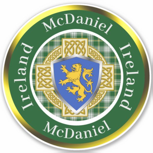 McDaniel Shield & Celtic Cross Personalized シール (正面)