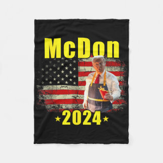 Mcdon Funny Donald Trump French Fry Cooking Fries フリースブランケット