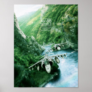 McDonnell Douglas AV-8BのハリアーIIポスター ポスター