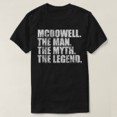 McdowellMcdowellファミリー名Mcdowell姓Mc Tシャツ (デザイン正面)
