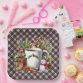 McDuff Dress Modern Scottish Tartan Christmas ペーパープレート (パーティー)