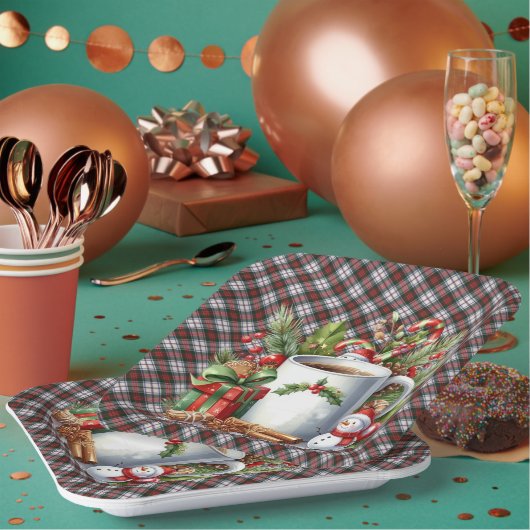 McDuff Dress Modern Scottish Tartan Christmas ペーパープレート (複数)