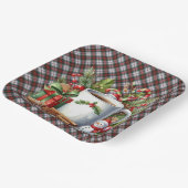 McDuff Dress Modern Scottish Tartan Christmas ペーパープレート (傾斜あり)