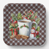 McDuff Dress Modern Scottish Tartan Christmas ペーパープレート (正面)