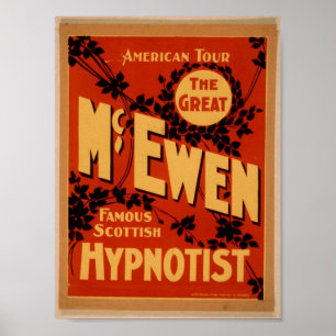 McEwen、「Hypnotist」のヴィンテージの劇場 ポスター