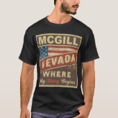 MCGILL, NVストーリーが始まる場所 Tシャツ (正面)
